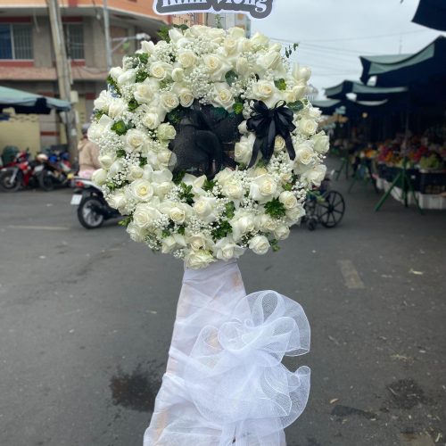 Hoa chia buồn, hoa đám tang #001 - Hoa Bình An Dĩ An