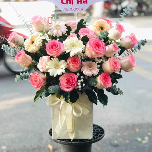 Hoa giỏ #001 - Hoa Bình An Dĩ An