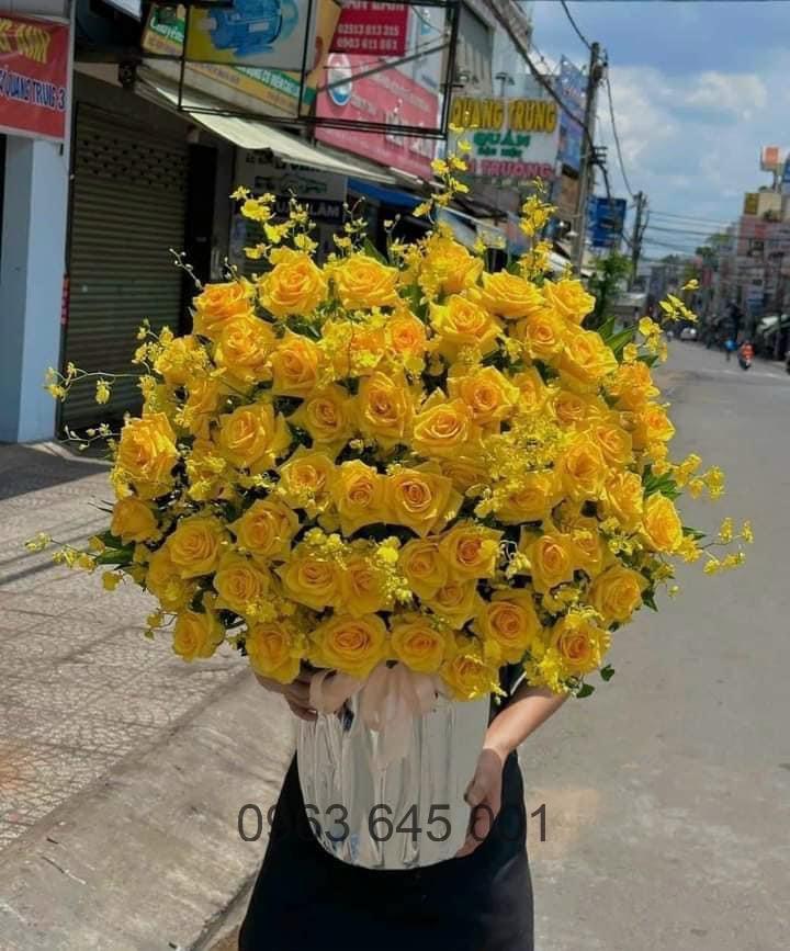 Hoa giỏ #001 - Hoa Bình An Dĩ An