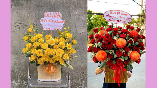 Mẫu hoa giỏ, hoa sinh nhật yêu thích